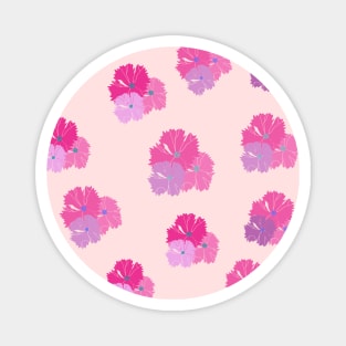 Cute Pretty Pink Flowers Pattern Magnet